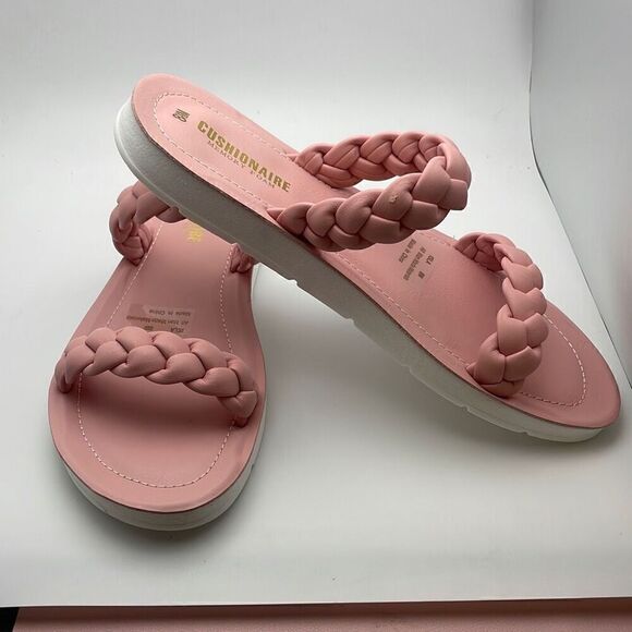 CUSHIONAIRE Women's braided slide sandal SIZE 8.5 PINK - Picture 6 of 8